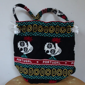 Authentic Portuguese Cotton Shoulder Bag Purse